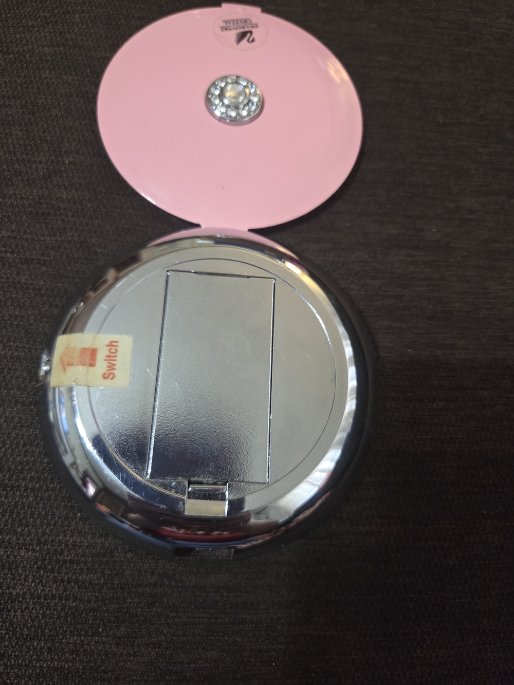 Swarovski Crystal Pink Compact Phone Accessory - Picture 2 of 3